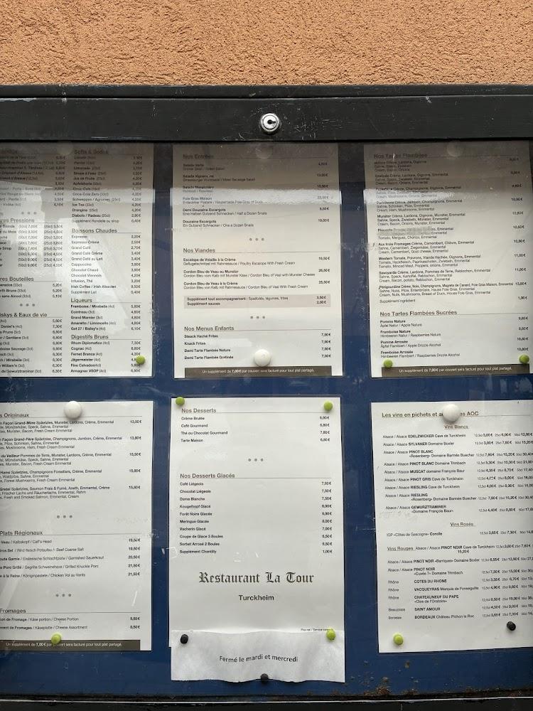 Restaurant de la Tour - Menu Image 4